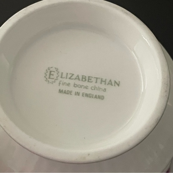 Elizabethan 3280 Vintage Footed Mini Creamer and Sugar and Mini Open Sugar Bowl - Picture 8 of 9